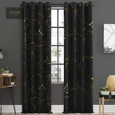 Premium Velvet Sprinkle Curtains - Black